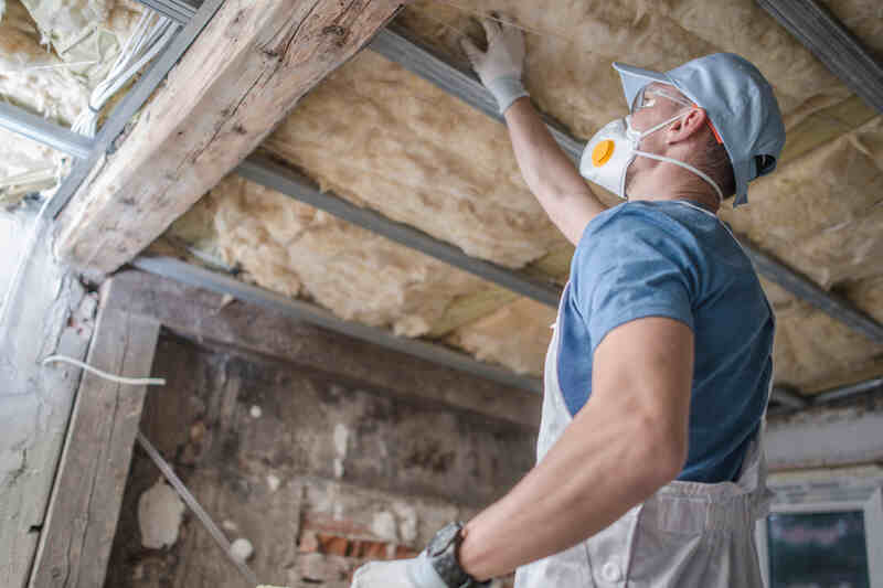 insulation contractor working in residential home improvement